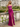 Sparkly Bodice Sheer Ruched Lace Up Long Mermaid Prom Dress With Split in Fuchsia