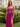 Sparkly Bodice Sheer Ruched Lace Up Long Mermaid Prom Dress With Split in Fuchsia