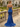 Sparkly Bodice Scoop Neck Satin Long Prom Mermaid Evening Dress in Royal Blue