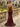Sparkly Bodice Scoop Neck Satin Long Prom Mermaid Evening Dress in Burgundy