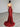 Scoop Neck Satin Long Evening Dress - Red
