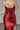 Scoop Neck Satin Long Evening Dress - Red