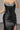 Scoop Neck Satin Long Evening Dress - Black