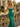 Sparkly Bodice Scoop Neck Satin Long Prom Mermaid Evening Dress in Emerald Green