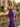 Sparkly Bodice Scoop Neck Satin Long Prom Mermaid Evening Dress in Purple