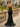 Sparkly Bodice Scoop Neck Satin Long Prom Mermaid Evening Dress in Black