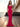 Spaghetti Strap Crystal Satin Mermaid Prom Dress - Red