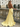 Scoop Neck Backless Long Mermaid Prom Dress With Drop in Yellow