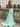 Scoop Neck Backless Long Mermaid Prom Dress With Drop in Mint Green