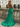 Scoop Neck Backless Long Mermaid Prom Dress With Drop in Emerald Green