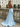 Scoop Neck Backless Long Mermaid Prom Dress With Drop in Sky Blue