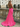 Scoop Neck Backless Long Mermaid Prom Dress With Drop in Hot Pink