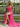 Scoop Neck Backless Long Mermaid Prom Dress With Drop in Hot Pink