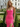 Scoop Neck Backless Long Mermaid Prom Dress With Drop in Hot Pink
