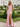 Scoop Neck Backless Lace Up Long Mermaid Prom Dress With Split in Pink