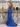 Scoop Neck Backless Lace Up Long Mermaid Prom Dress With Split in Royal Blue