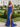 Scoop Neck Backless Lace Up Long Mermaid Prom Dress With Split in Royal Blue