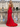 Scoop Neck Backless Lace Up Long Mermaid Prom Dress With Split in Red