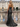 Scoop Neck Backless Lace Up Long Mermaid Prom Dress With Split in Black