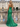 Scoop Neck Backless Lace Up Long Mermaid Prom Dress With Split in Emerald Green