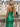Scoop Neck Backless Lace Up Long Mermaid Prom Dress With Split in Emerald Green