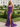 Scoop Neck Backless Lace Up Long Mermaid Prom Dress With Split in Purple