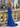 Scoop Neck Backless Lace Up Long Mermaid Prom Dress in Royal Blue