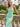 Scoop Neck Backless Lace Up Long Mermaid Prom Dress in Mint Green