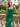 Scoop Neck Backless Lace Up Long Mermaid Prom Dress in Emerald Green