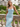 Scoop Neck Backless Lace Up Long Mermaid Prom Dress in Sky Blue