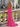 Scoop Neck Backless Lace Up Long Mermaid Prom Dress in Hot Pink