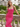 Scoop Neck Backless Lace Up Long Mermaid Prom Dress in Hot Pink