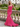 Scoop Neck Backless Lace Up Long Mermaid Prom Dress in Hot Pink