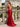 Scoop Neck Ruched Backless Long Mermaid Prom Dress With Split in Red