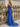 Scoop Neck Embroidery Lace Up Long Mermaid Prom Dress With Split in Royal Blue