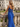 Scoop Neck Embroidery Lace Up Long Mermaid Prom Dress With Split in Royal Blue