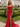 Scoop Neck Embroidery Lace Up Long Mermaid Prom Dress With Split in Red