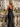Scoop Neck Embroidery Lace Up Long Mermaid Prom Dress With Split in Black