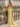 Scoop Neck Embroidery Lace Up Long Mermaid Prom Dress With Split in Yellow