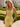 Scoop Neck Embroidery Lace Up Long Mermaid Prom Dress With Split in Yellow