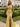 Scoop Neck Embroidery Lace Up Long Mermaid Prom Dress With Split in Yellow