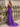 Scoop Neck Embroidery Lace Up Long Mermaid Prom Dress With Split in Purple
