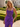Scoop Neck Embroidery Lace Up Long Mermaid Prom Dress With Split in Purple
