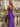 Scoop Neck Embroidery Lace Up Long Mermaid Prom Dress With Split in Purple