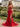 Scoop Neck Appliques Twist Backless Lace Up Long Mermaid Prom Dress With Split in Red