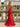 Scoop Neck Appliques Twist Backless Lace Up Long Mermaid Prom Dress With Split in Red