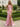 Ruffle Strapless Backless Lace Up Long Mermaid Prom Dress With Split in Blush Pink