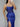 Sheer Bodice Mermaid Prom Dress Long With Slit - Royal Blue