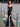 Sparkly Lace Sheer Bodice Long Mermaid Prom Dress - Navy Blue