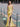 Sparkly Lace Sheer Bodice Long Mermaid Prom Dress - Yellow